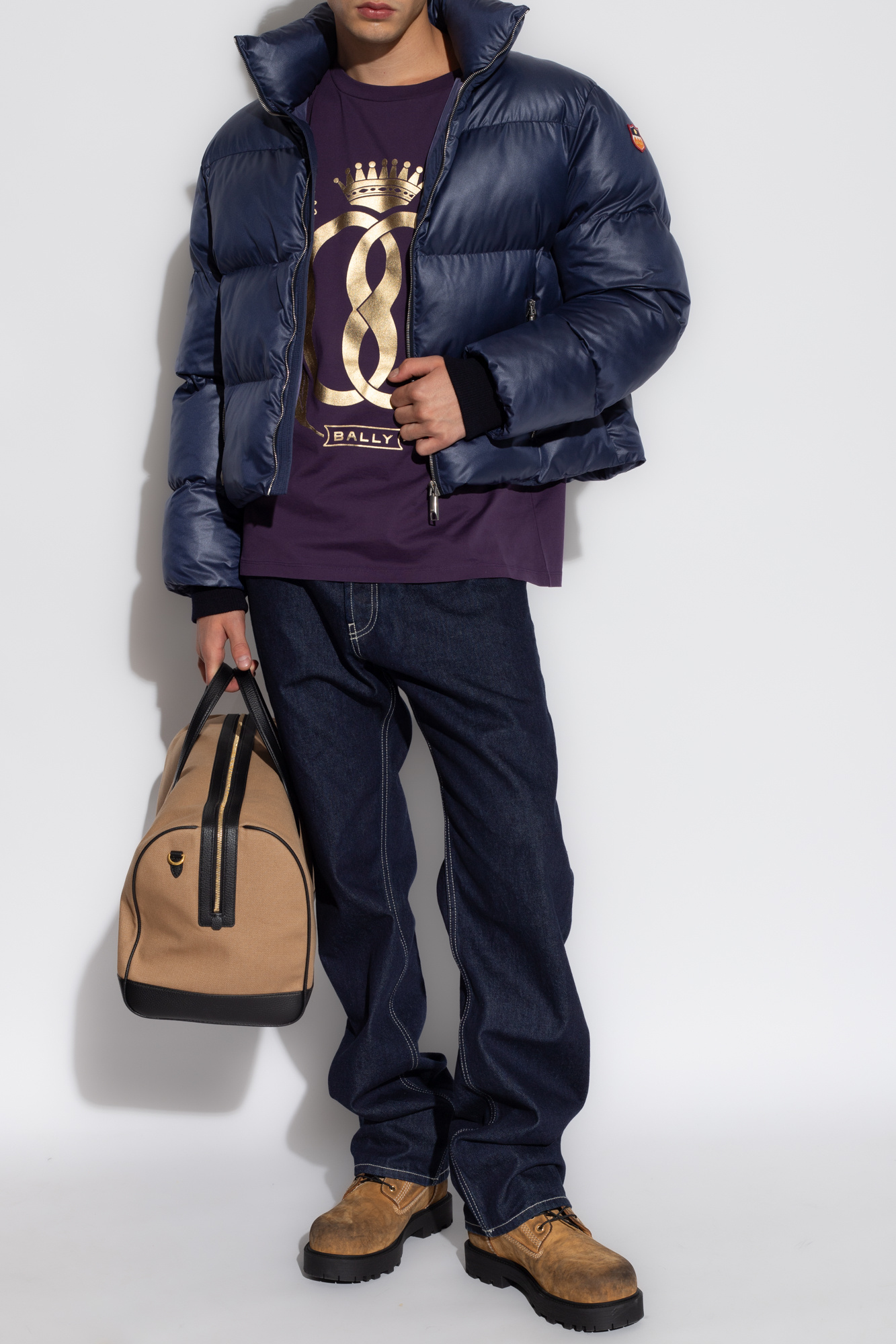 Navy blue Insulated jacket with logo Bally - Vitkac Canada